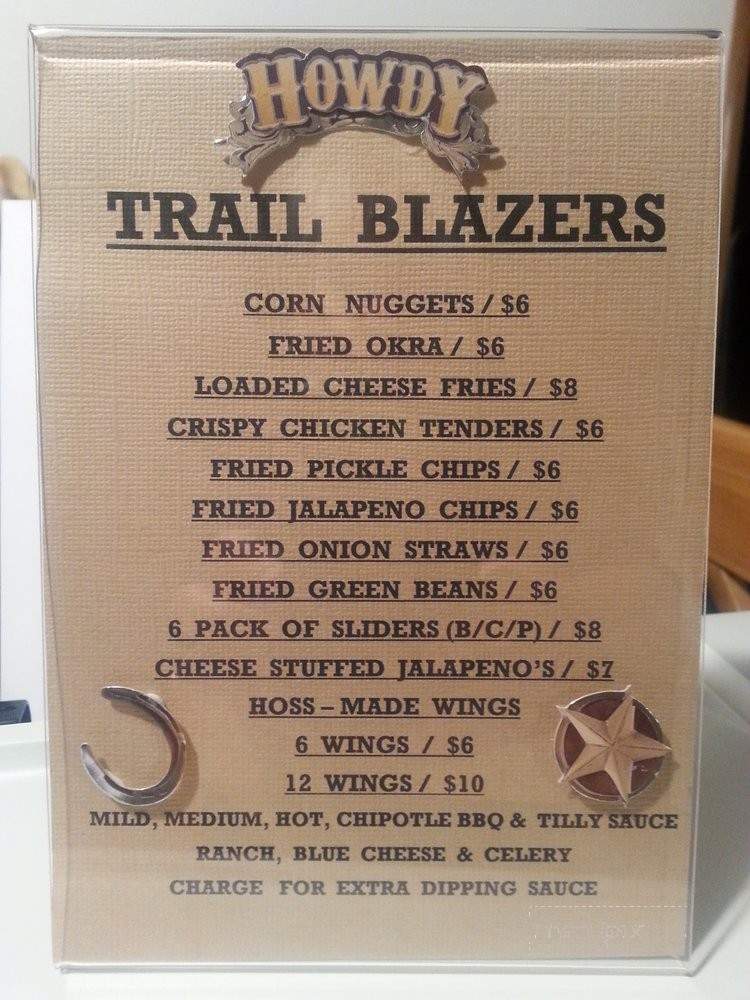 Hoss's Grill - Newberry, FL menu_pic