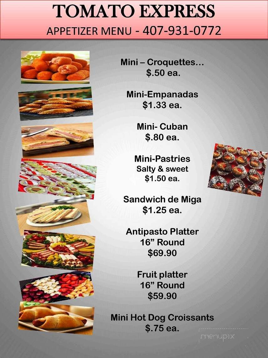 Tomato Express - Kissimmee, FL menu_pic
