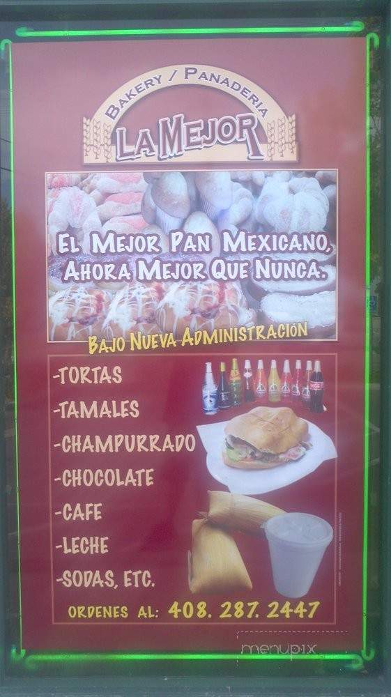 Panaderia La Mejor - San Jose, CA menu_pic