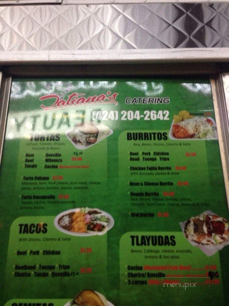 Tatiana's Catering Truck - Los Angeles, CA menu_pic