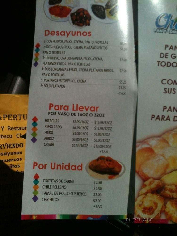 Channy Pan Y Comidas Guatemaltecas - Hawthorne, CA menu_pic