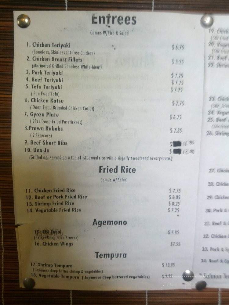 Miako Teriyaki #2 - Kent, WA menu_pic