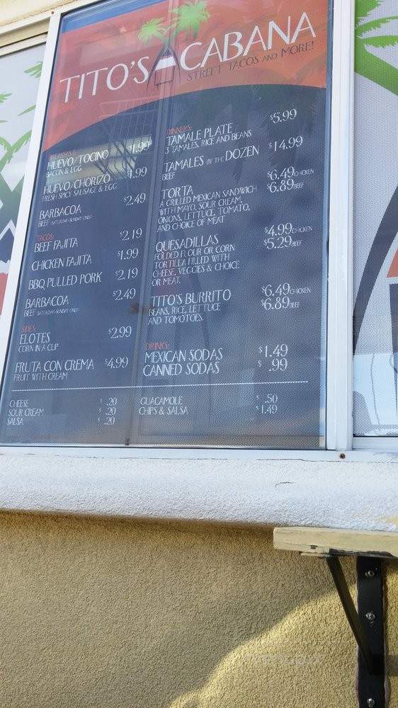 Tito's Cabana - Allen, TX menu_pic