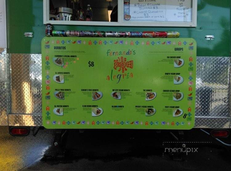Fernando's Alegria - Portland, OR menu_pic