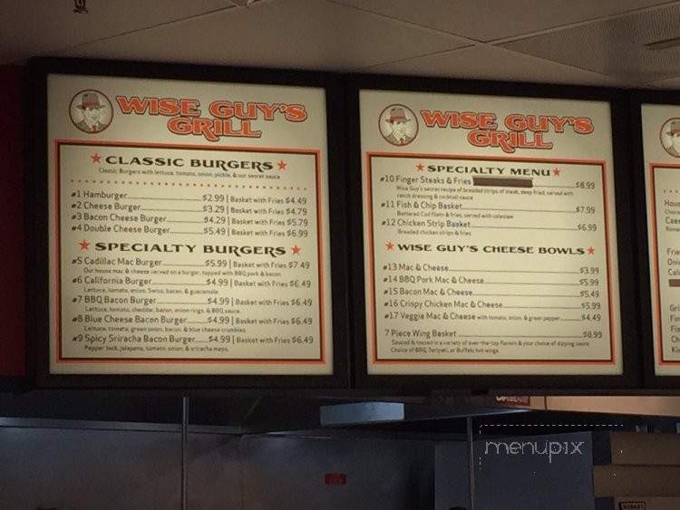 Wise Guy's Grill - Eugene, OR menu_pic