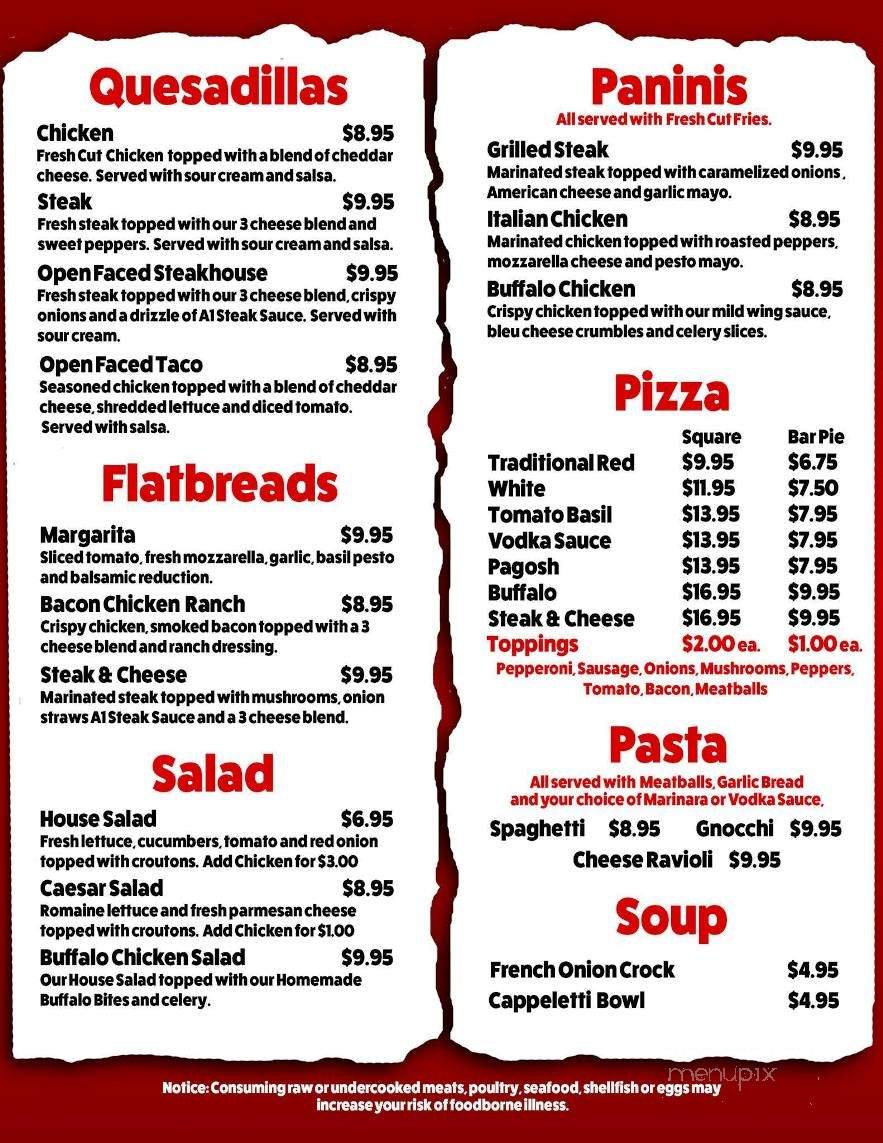 Thirst T's - Scranton, PA menu_pic