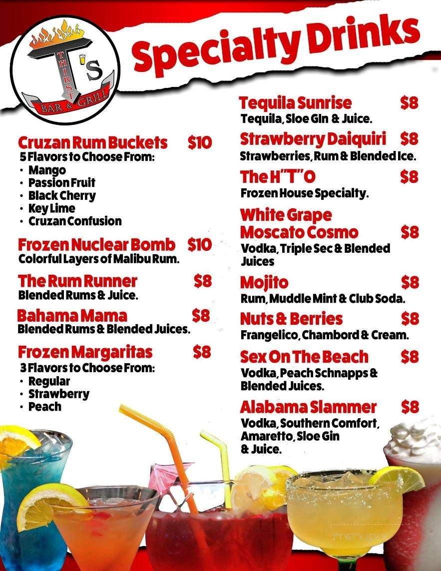 Thirst T's - Scranton, PA menu_pic