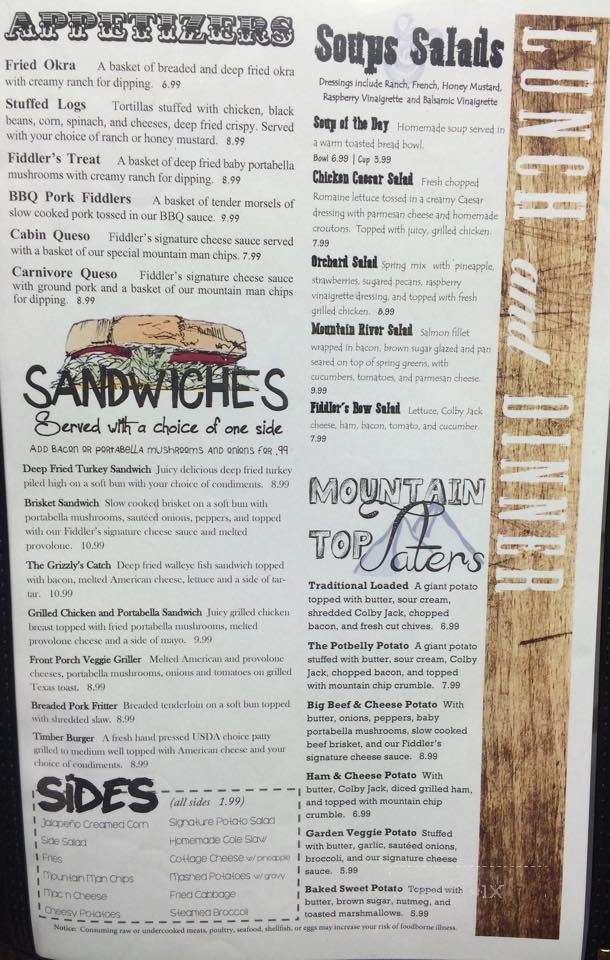 Fiddler's Moon - Argos, IN menu_pic