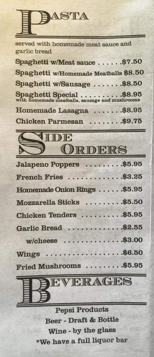 Daddy's Pizza - Claremont, NH menu_pic