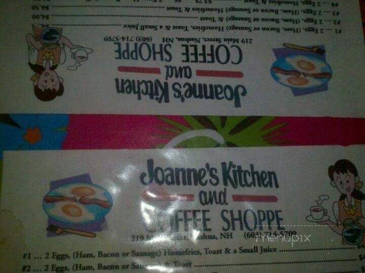 Joanne's Restaurant & Coffee Shop - Nashua, NH menu_pic