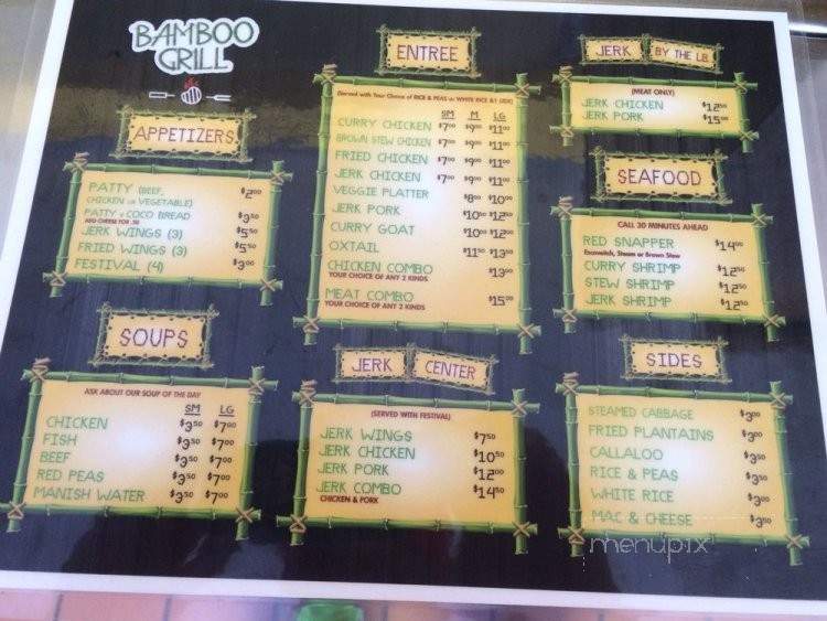 Bamboo Grill Jamaican Restaurant - Trenton, NJ menu_pic