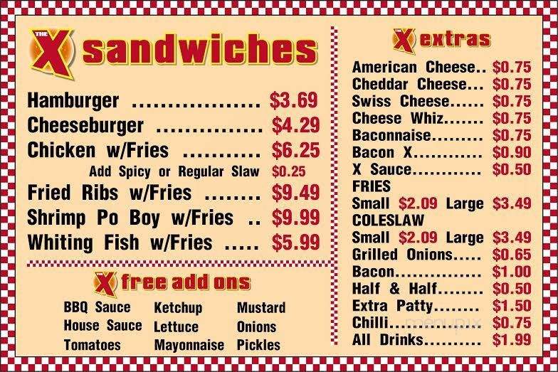 The Burger Xperience - Pasadena, CA menu_pic