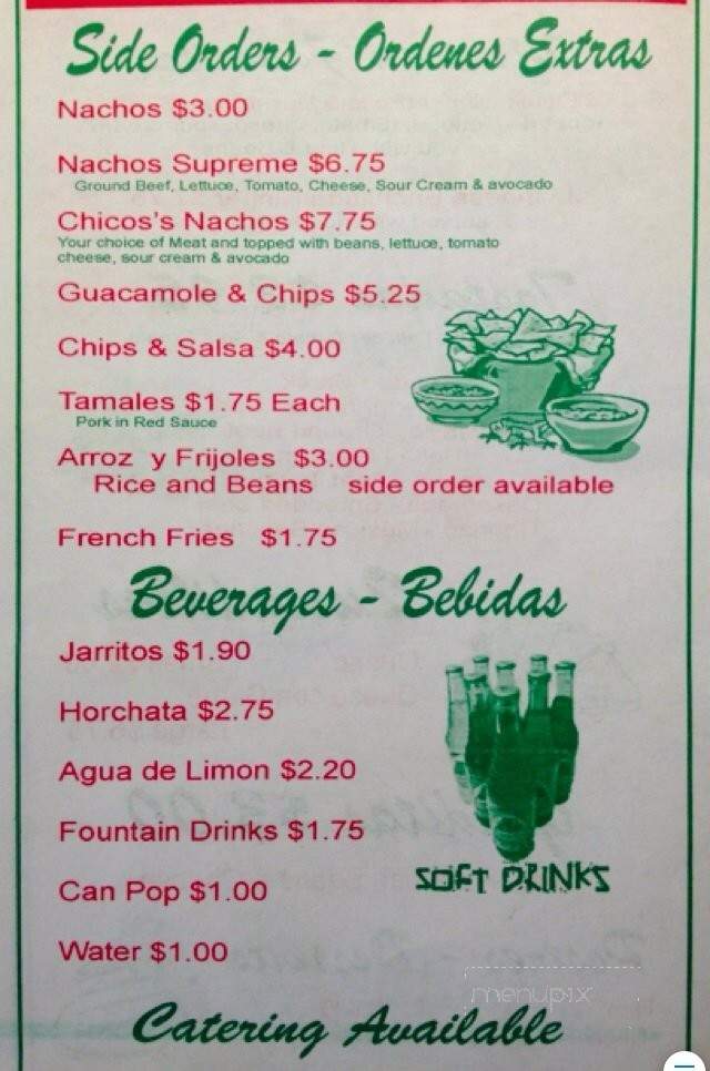 Chico's Tacos - Elburn, IL menu_pic