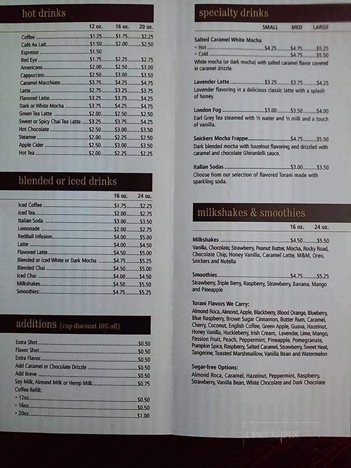 Konocti Coffee - Kelseyville, CA menu_pic