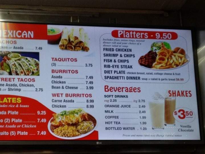 Victory Diner - Orange, CA menu_pic