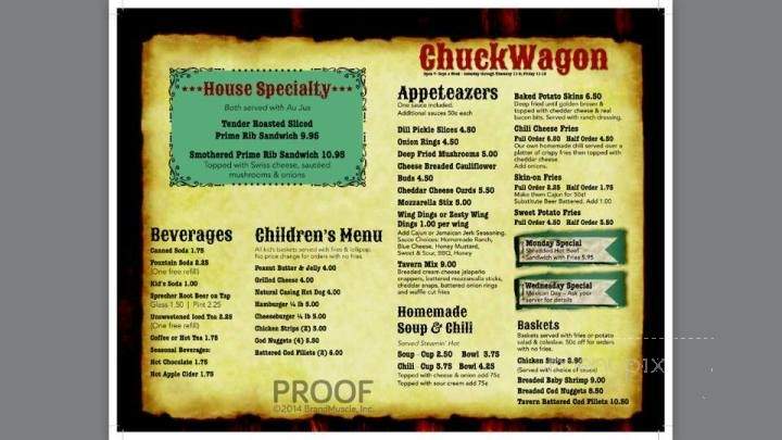 The Chuckwagon - Florence, WI menu_pic