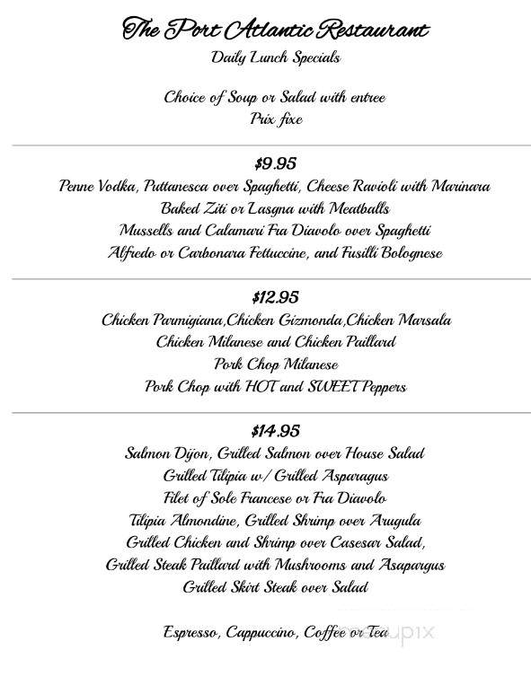 Port Atlantic Yacht Club - Staten Island, NY menu_pic