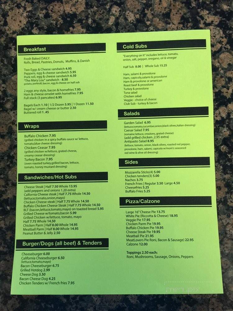 Doms Pizza & Deli - Lavallette, NJ menu_pic
