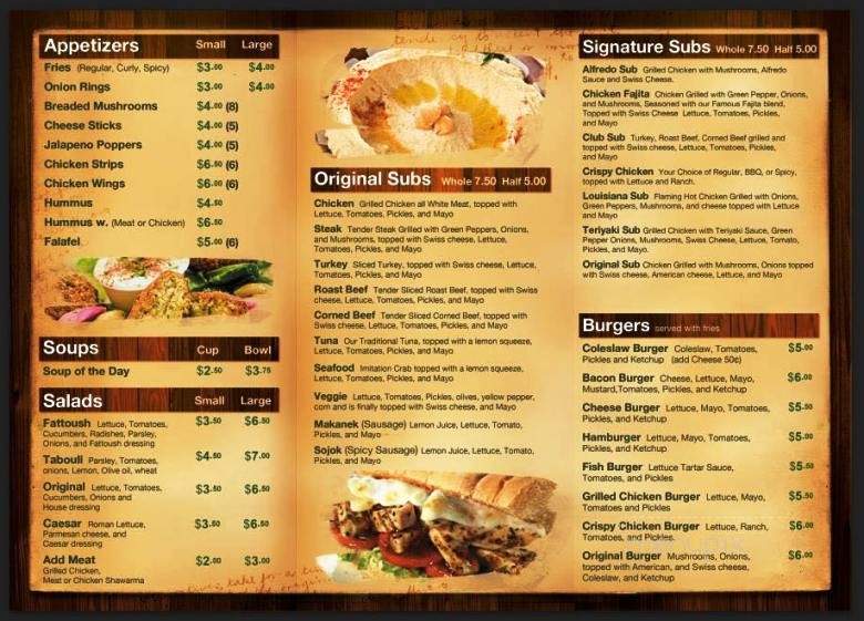 Original SUBS - Garden City, MI menu_pic