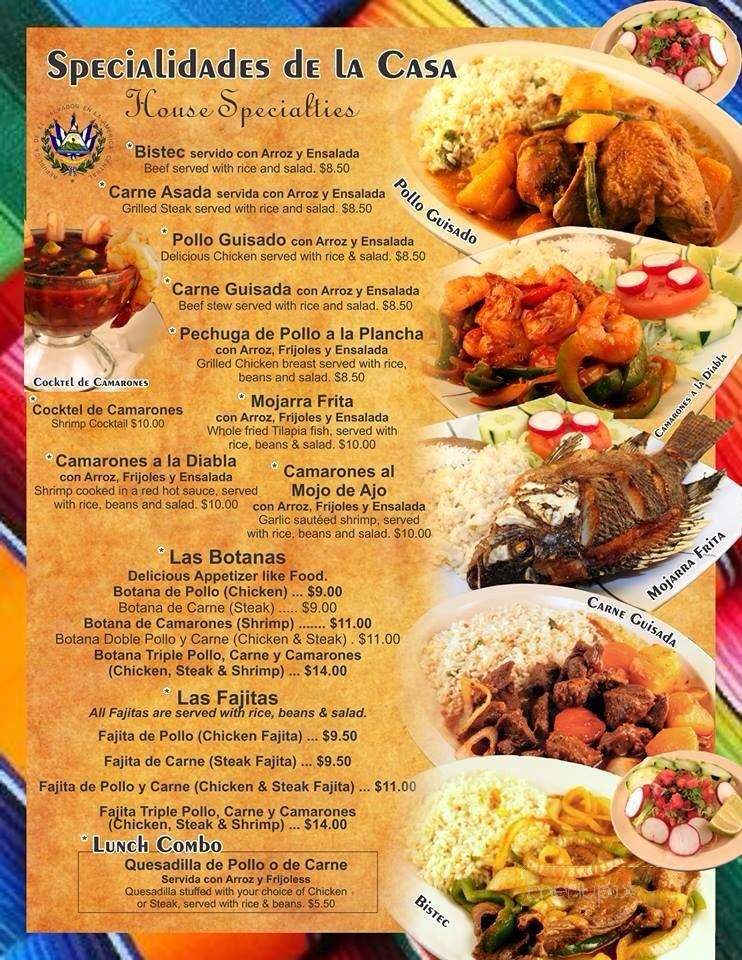 Karina Restaurant Salvadoreno - Marietta, GA menu_pic