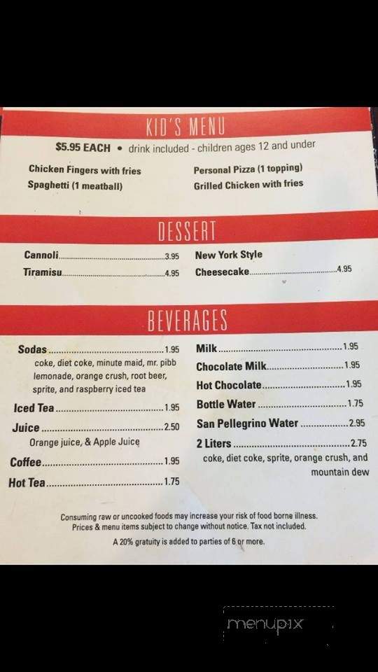 Davila's Pizza - Vero Beach, FL menu_pic
