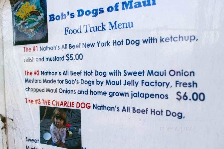 Bob's Dogs of Maui - Lahaina, HI menu_pic