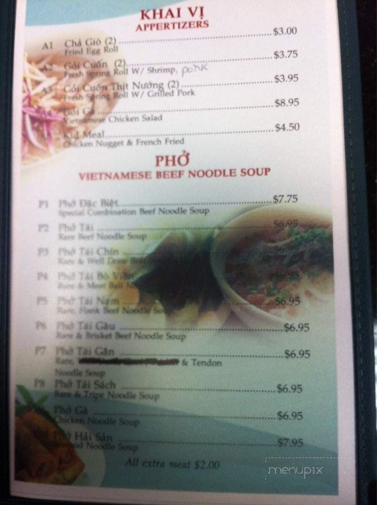 Saigon Restaurant - Rockford, IL menu_pic