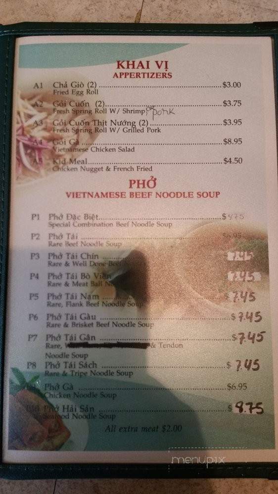 Saigon Restaurant - Rockford, IL menu_pic