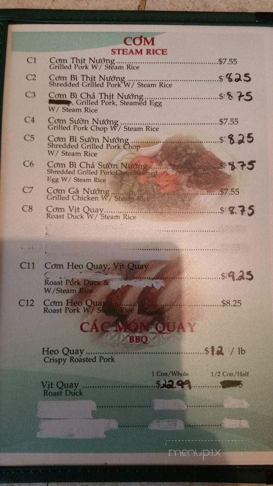 Saigon Restaurant - Rockford, IL menu_pic