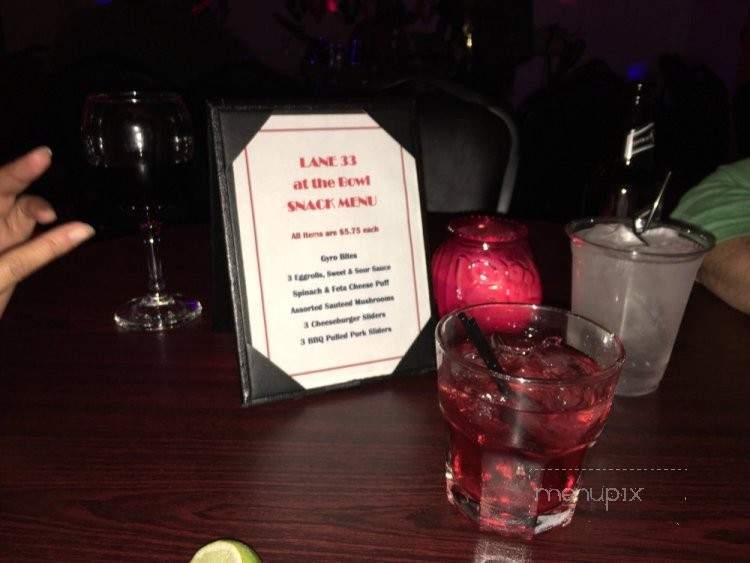Lane 33 at the Bowl - Los Angeles, CA menu_pic