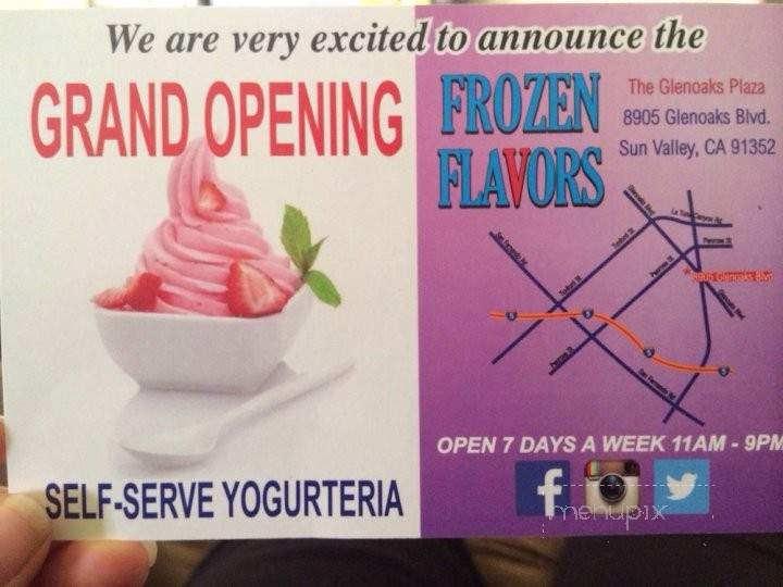 Frozen Flavors - Sun Valley, CA menu_pic