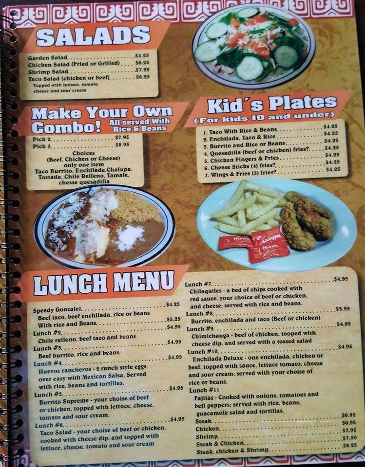Tenampa - Darlington, SC menu_pic