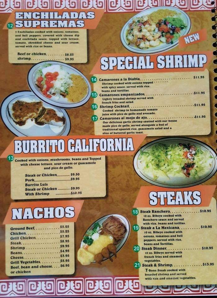 Tenampa - Darlington, SC menu_pic