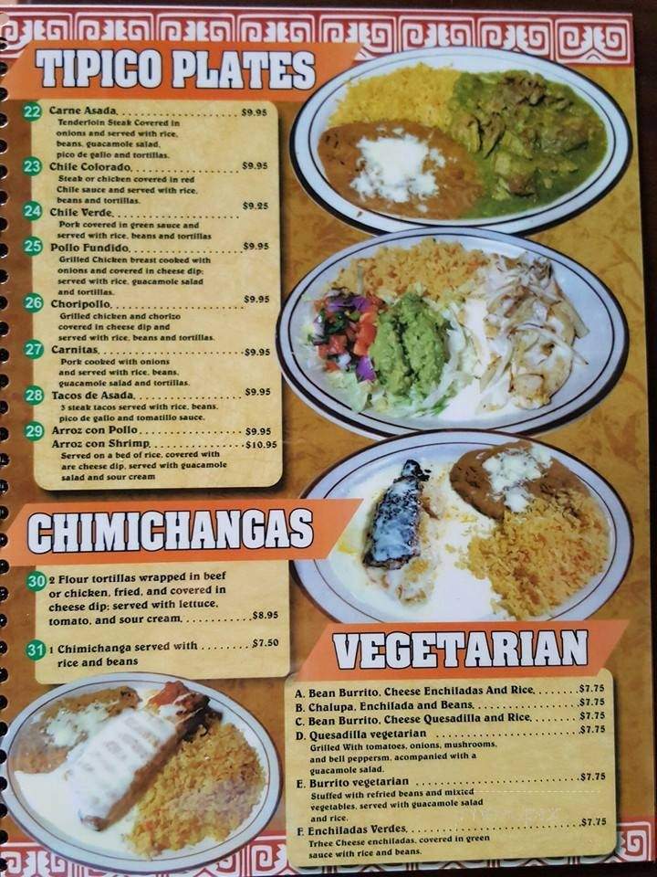 Tenampa - Darlington, SC menu_pic