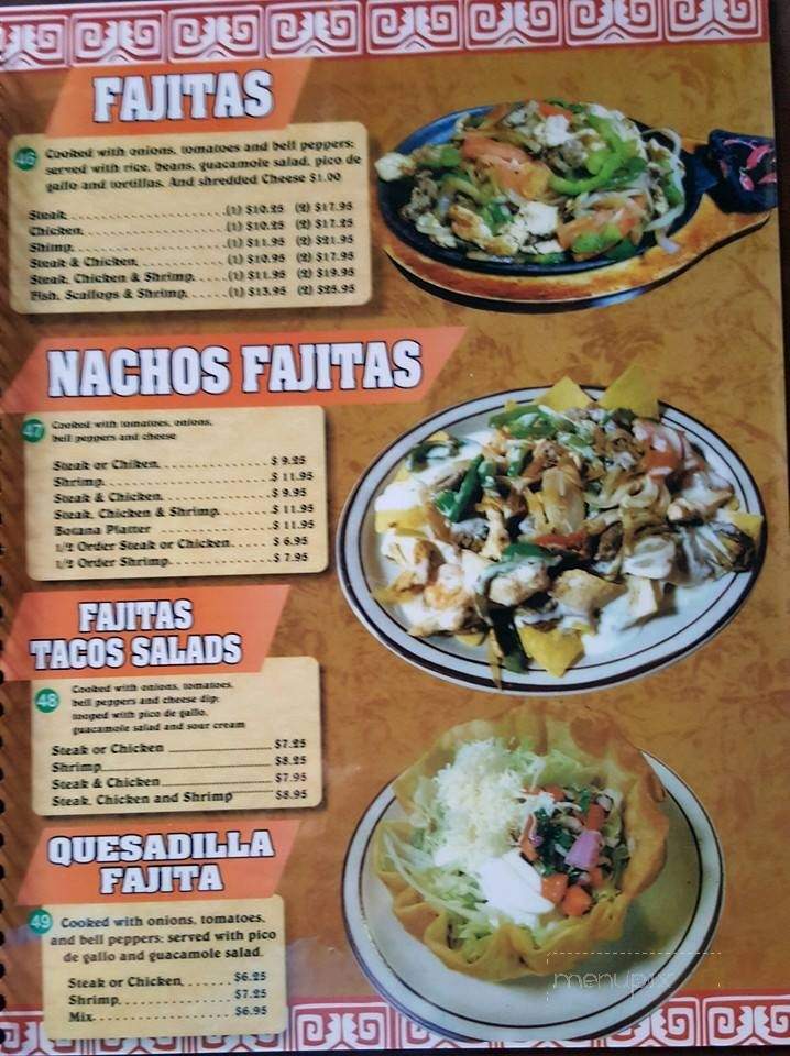 Tenampa - Darlington, SC menu_pic