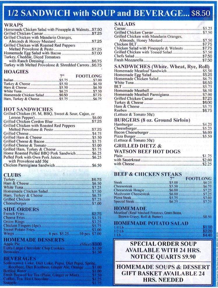 Simply Soups & A Little More - Audubon, NJ menu_pic