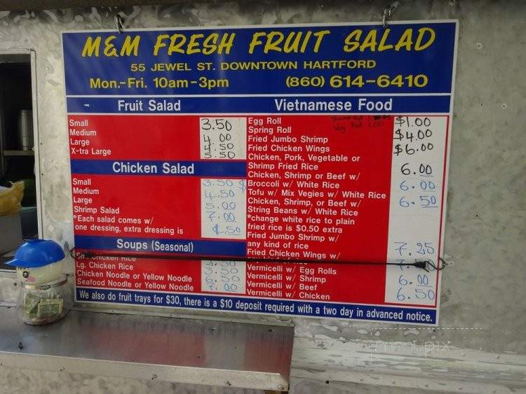 M & M Fresh Fruit Salad - Hartford, CT menu_pic