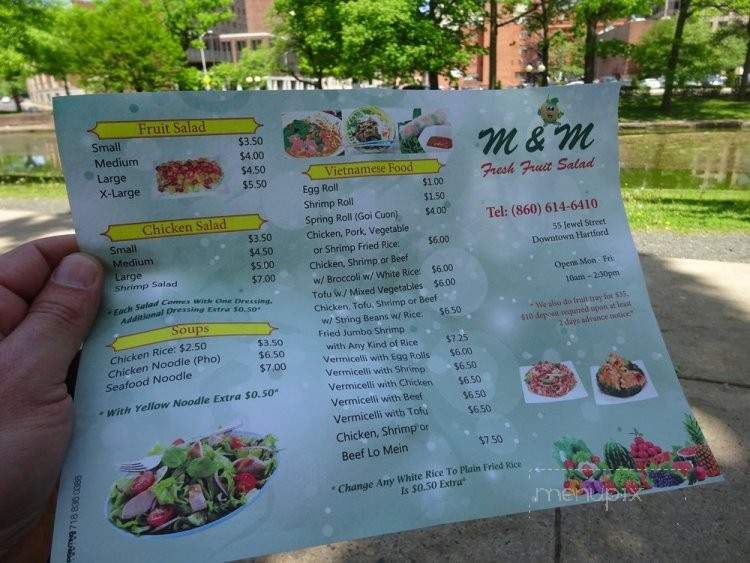 M & M Fresh Fruit Salad - Hartford, CT menu_pic