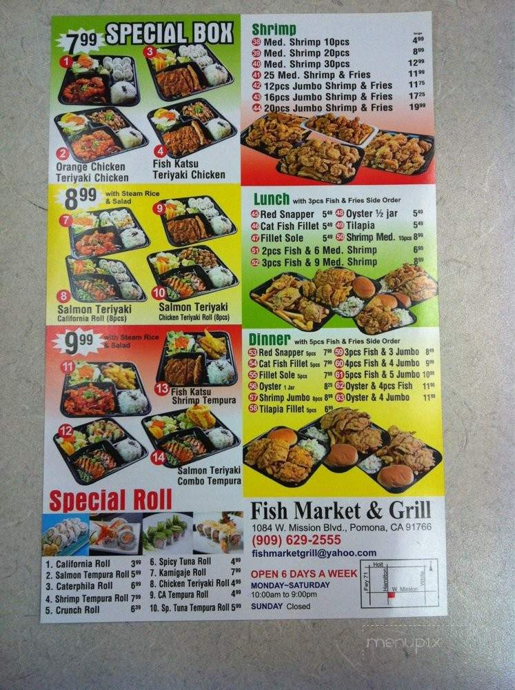 Fish Market & Grill - Pomona, CA menu_pic