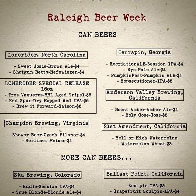 Circa 1888 - Raleigh, NC menu_pic
