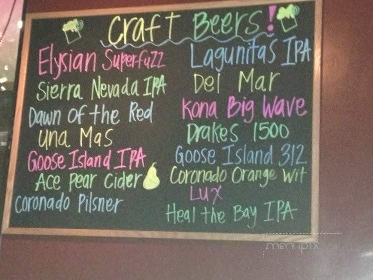 The Cave Sports Bar - Anaheim, CA menu_pic