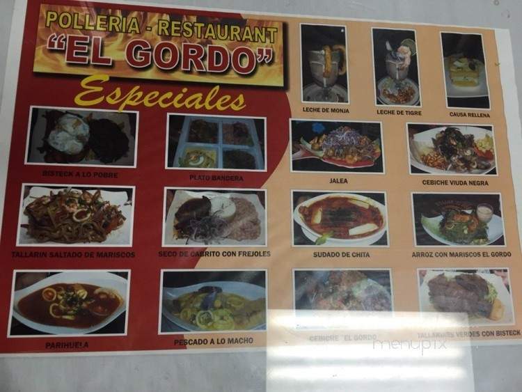 Polleria Restaurant El Gordo - Kearny, NJ menu_pic