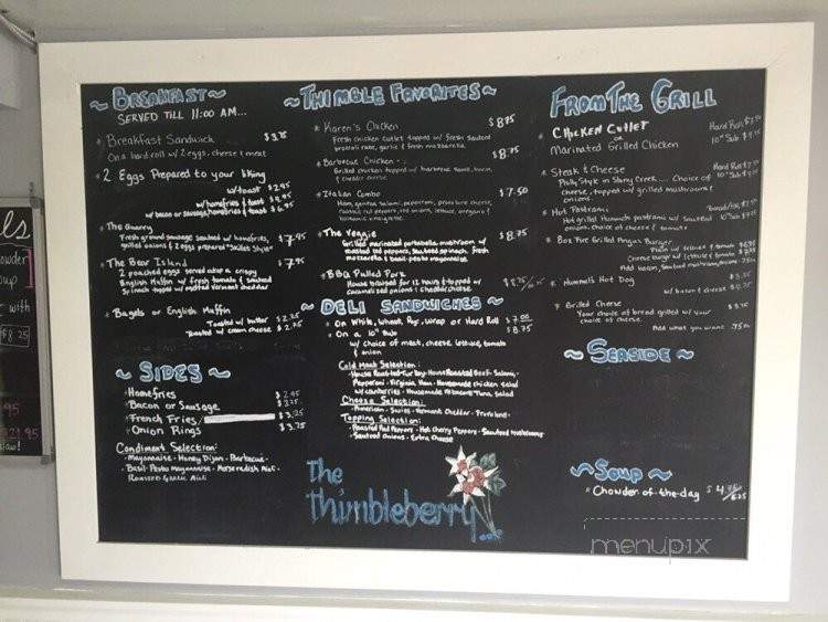 Thimbleberry - Branford, CT menu_pic