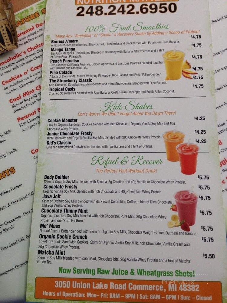 Juice It - Commerce, MI menu_pic