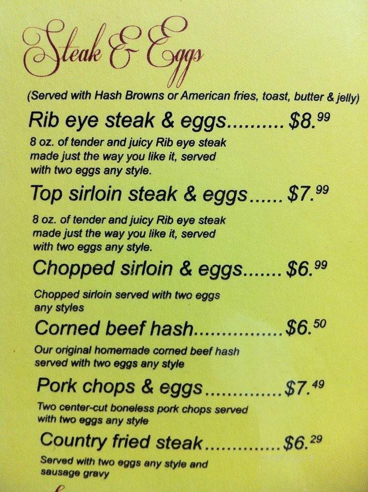 Berne Dining Family Restaurant - Berne, IN menu_pic