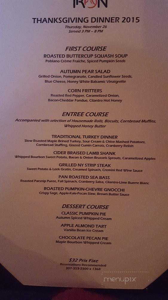 Branding Iron Grill - Alta, WY menu_pic