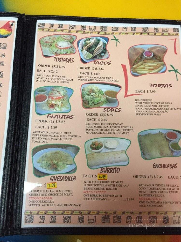 Papagayos - Saint Louis, MO menu_pic