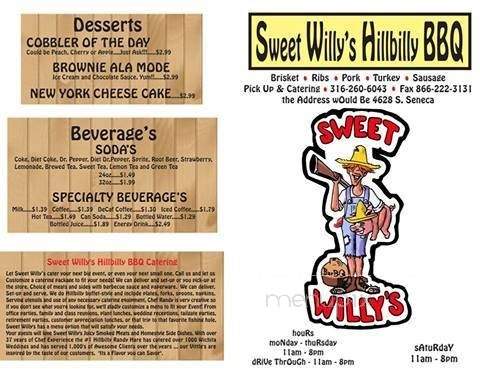 Sweet Willy's BBQ - Wichita, KS menu_pic