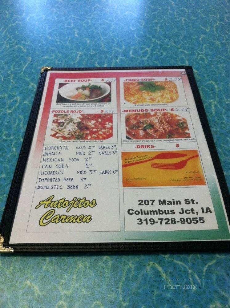 Antojitos Carmen - Columbus Junction, IA menu_pic