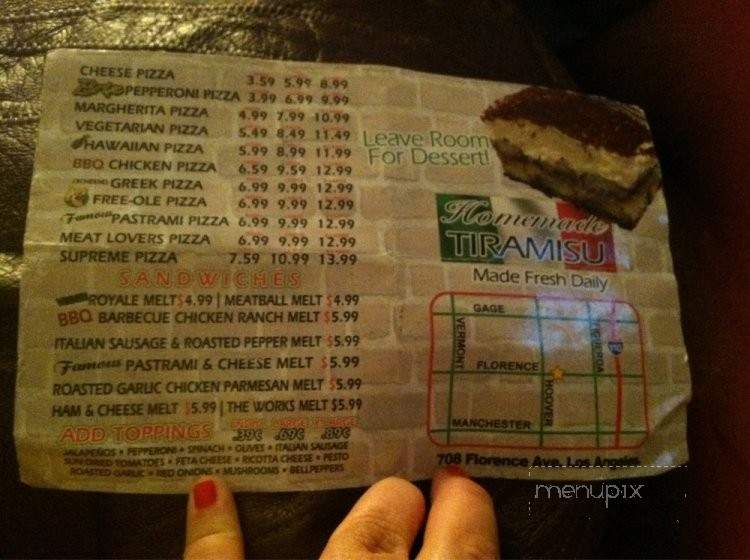 Brix Pizza - Los Angeles, CA menu_pic